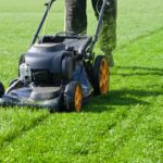 Worker,Guy,Shake,Pour,Grass,From,Lawn,Mower,Bag,Into